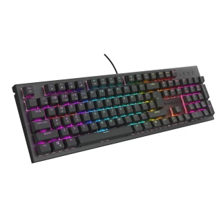 Klawiatura Genesis Thor 303 RGB Outemu Peach Silent Black Full-Size 