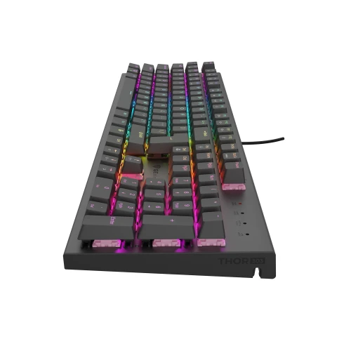 Klawiatura Genesis Thor 303 RGB Outemu Peach Silent Black Full-Size 