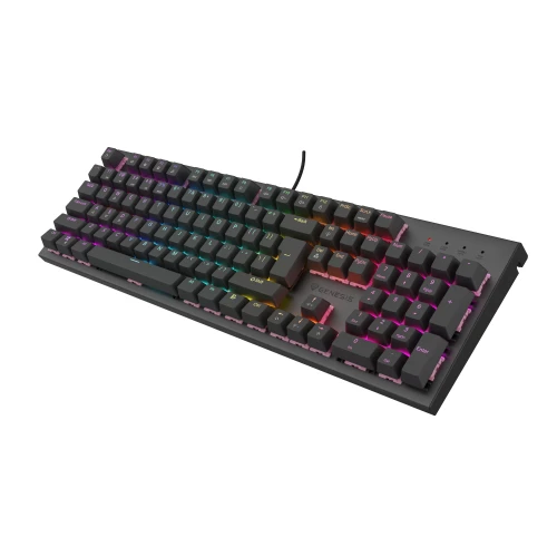 Klawiatura Genesis Thor 303 RGB Outemu Peach Silent Black Full-Size 