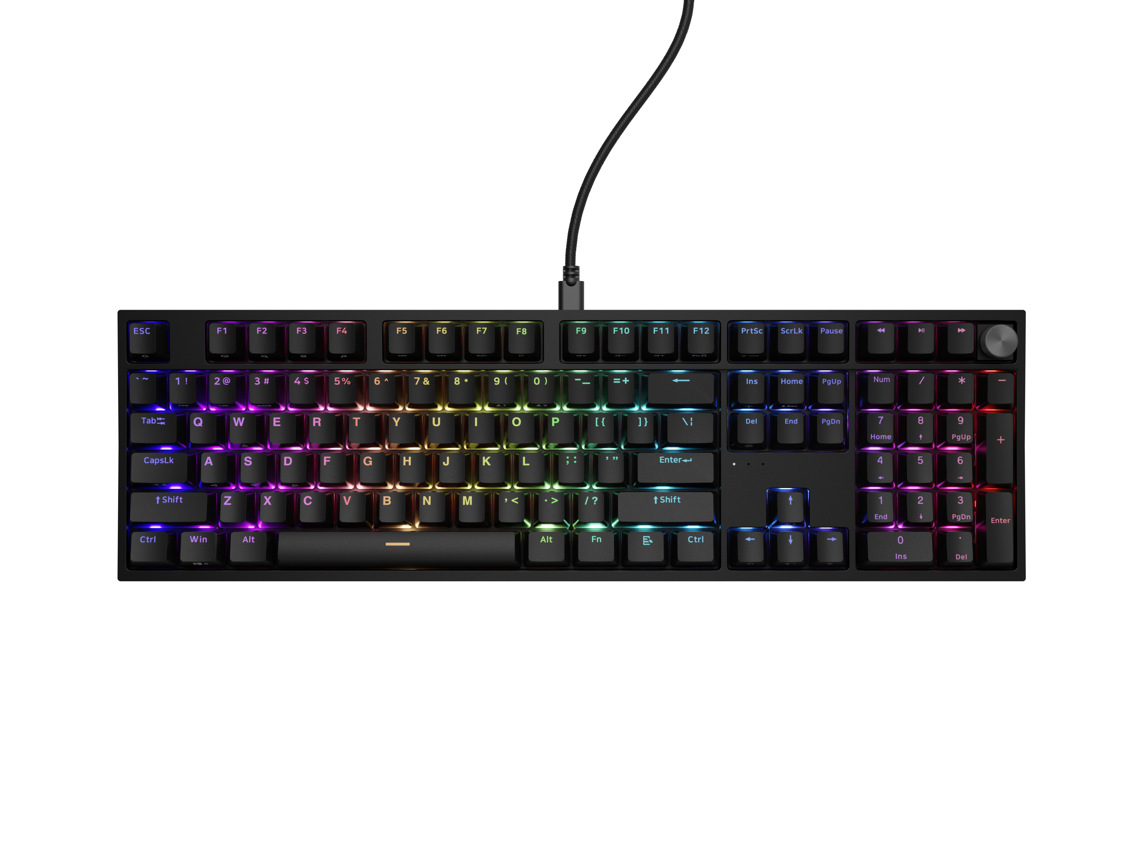 Klawiatura Genesis Thor 404 RGB Outemu Peach Silent Full-size