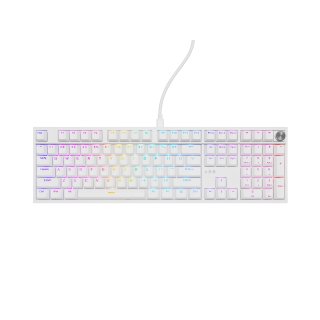 Klawiatura Genesis Thor 404 RGB Outemu Peach Silent Full-size White