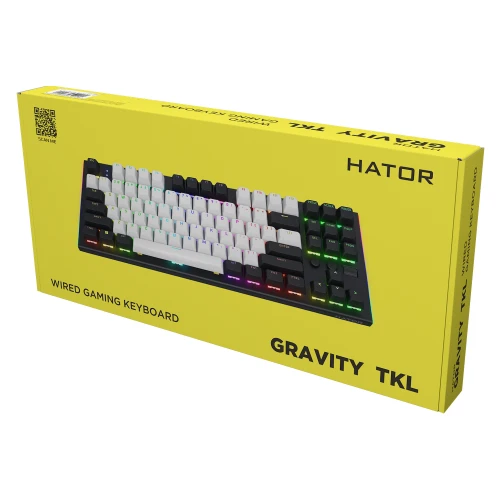 Klawiatura HATOR Gravity TKL RGB Aurum Orange Czarna