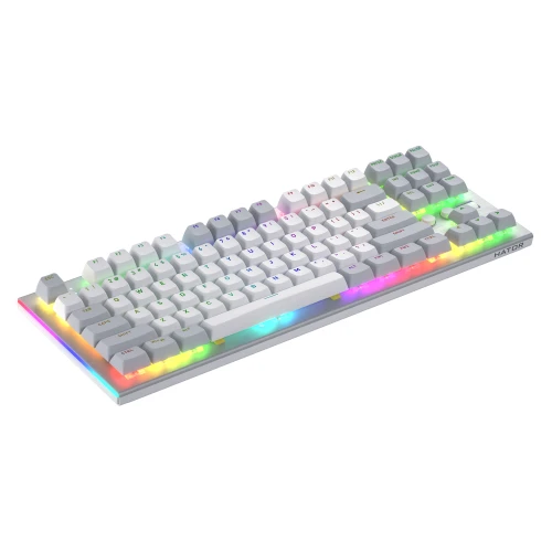 Klawiatura HATOR Gravity TKL RGB Aurum Orange Biała