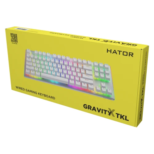 Klawiatura HATOR Gravity X TKL RGB Aurum Orange Biała 