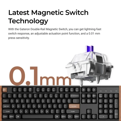 Klawiatura Keychron K10 HE Wireless Magnetic Aluminum Nebula Switch-Black (Special Edition)