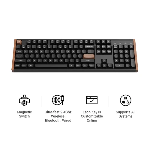 Klawiatura Keychron K10 HE Wireless Magnetic Aluminum Nebula Switch-Black (Special Edition)