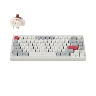 Klawiatura Keychron Q1 Max RGB Shell White Gateron Jupiter Brown Side-Print