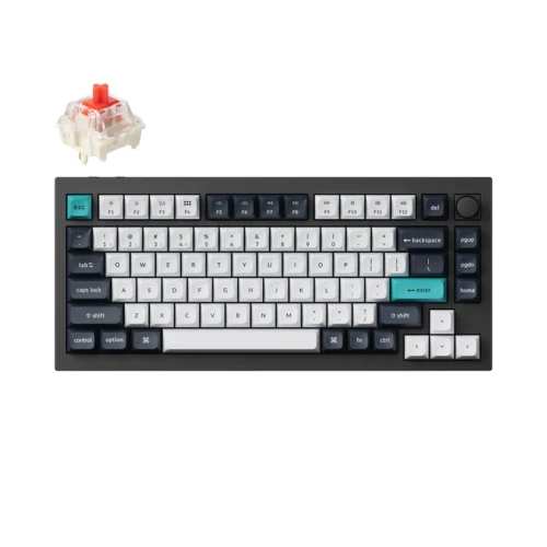 Klawiatura Keychron Q1 Max RGB Carbon Black Gateron Jupiter Red