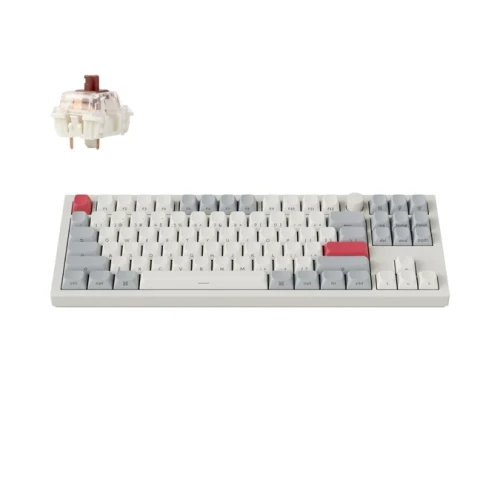 Klawiatura Keychron Q3 Max RGB Shell White Gateron Jupiter Brown Side-Print