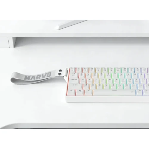 Klawiatura mechaniczna Marvo Saber 65W RGB Wireless White