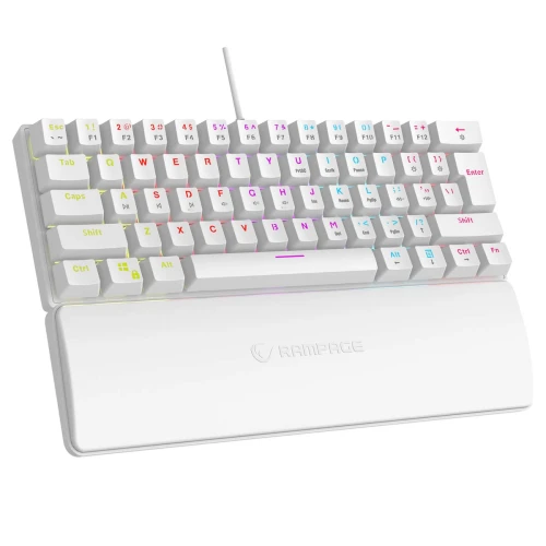 Klawiatura Rampage PLOWER K60 RGB White Blue Switch