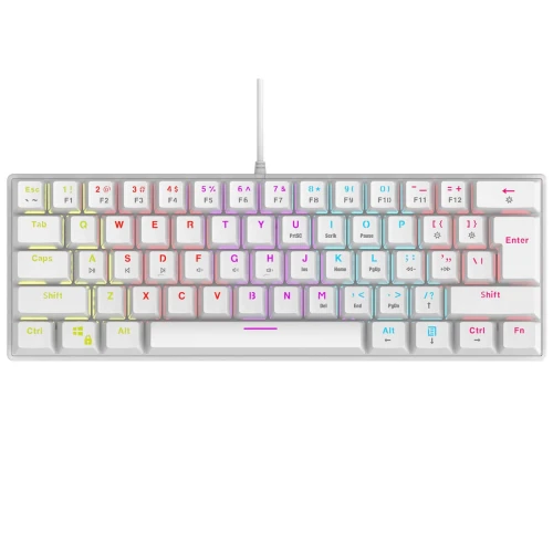 Klawiatura Rampage PLOWER K60 RGB White Blue Switch