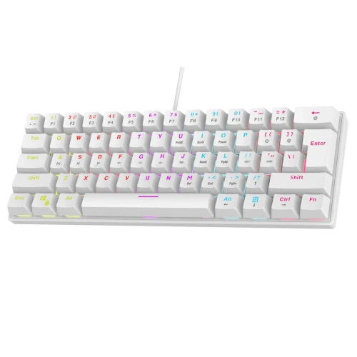 Klawiatura Rampage PLOWER K60 RGB White Blue Switch