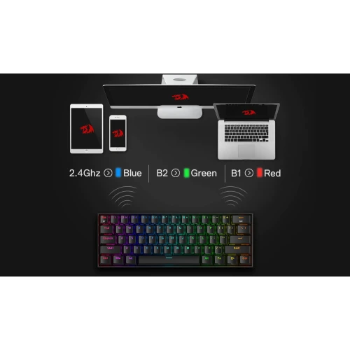 Klawiatura Redragon K530 RGB PRO Draconic Wireless Czarna