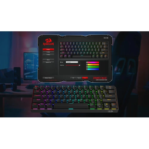 Klawiatura Redragon K530 RGB PRO Draconic Wireless Czarna