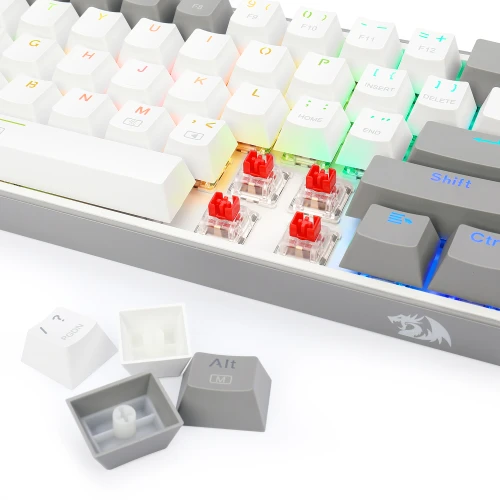 Klawiatura Redragon K617 Fizz RGB white/grey