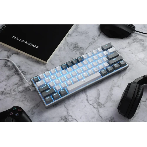 Klawiatura Redragon K617 Fizz RGB white/grey