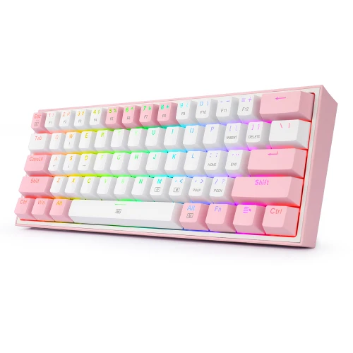 Klawiatura Redragon K617 Fizz RGB white/pink