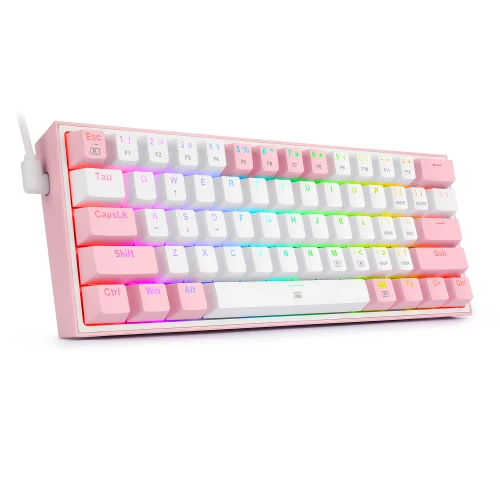 Klawiatura Redragon K617 Fizz RGB white/pink