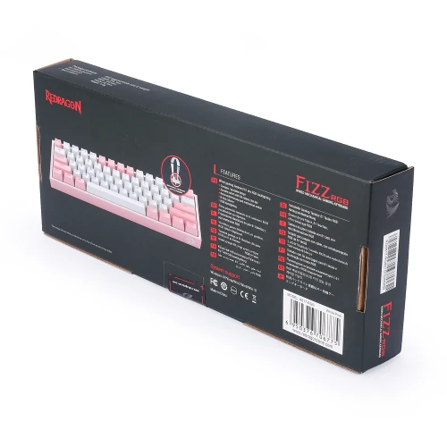 Klawiatura Redragon K617 Fizz RGB white/pink