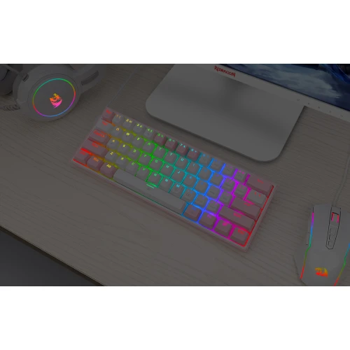 Klawiatura Redragon K617 Fizz RGB white/pink