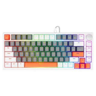 Klawiatura Savio Astral RGB White Outemu Jade White + zestaw keycapów