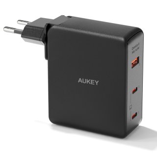 Ładowarka Aukey PA-B7O GaN, 2x USB-C, USB-A, QC, PD 140W