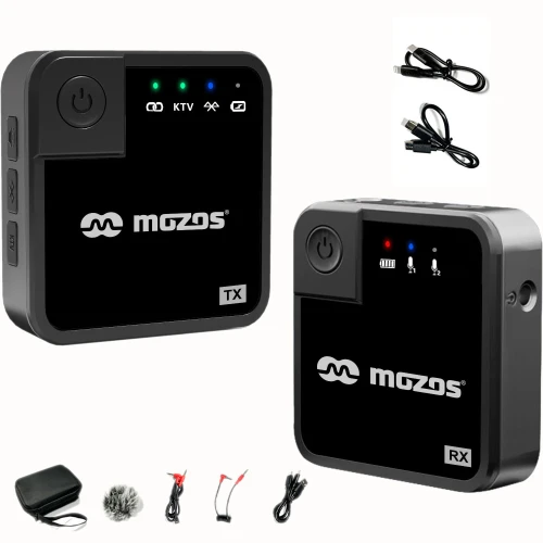 Mikrofon MOZOS MX1 Dual Podwójny Mikroport Bezprzewodowy 2.4GHz