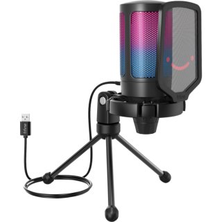 Mikrofon pojemnościowy Fifine A6V Ampligame RGB USB Black