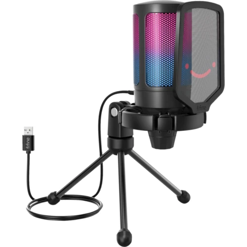 Mikrofon pojemnościowy Fifine A6V Ampligame RGB USB Black