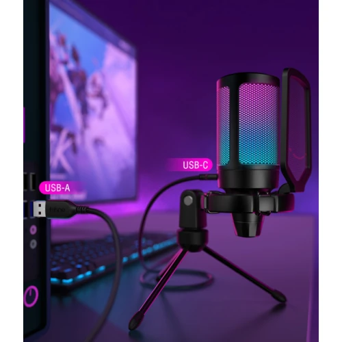 Mikrofon pojemnościowy Fifine A6V Ampligame RGB USB Black