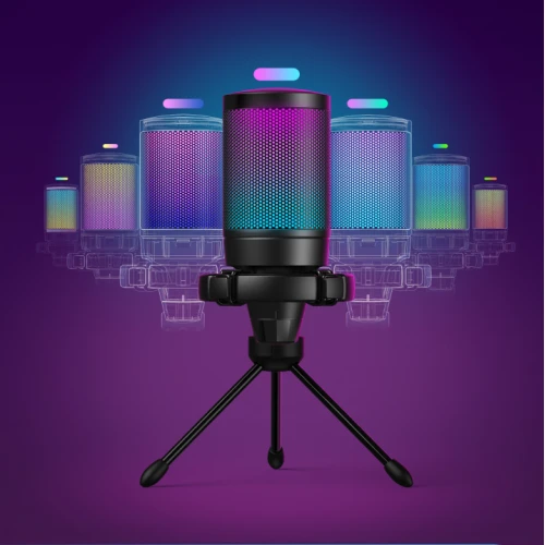 Mikrofon pojemnościowy Fifine A6V Ampligame RGB USB Black