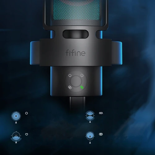 Mikrofon pojemnościowy studyjny Fifine A8 PLUS RGB