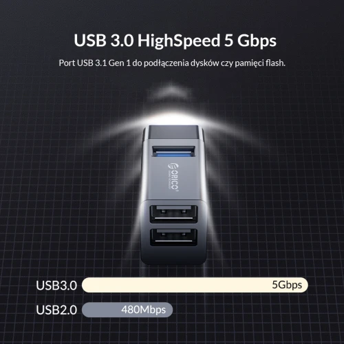 Mini HUB USB Orico 3x USB 3.1
