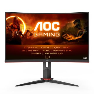 Monitor AOC 27" CQ27G2S/BK VA165Hz DP HDMI Pivot 