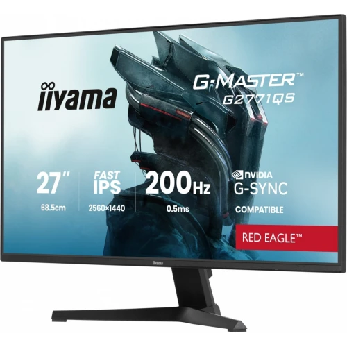 Monitor IIYAMA 27 cali G2771QS-B1 QHD Fast IPS DP 2xHDMI 200Hz