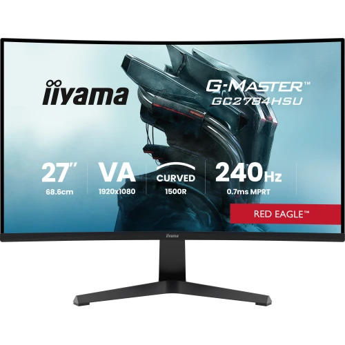 Monitor IIYAMA 27 cali GC2784HSU-B1 FHD 0.7ms VA 1500R 240Hz