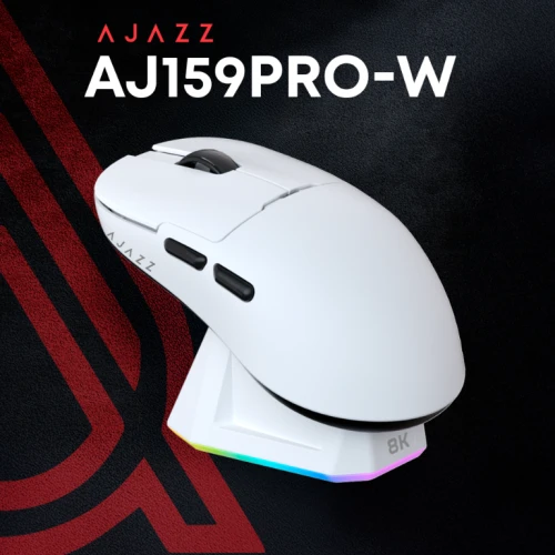Mysz bezprzewodowa AJ159PRO 2.4GHz/BT White