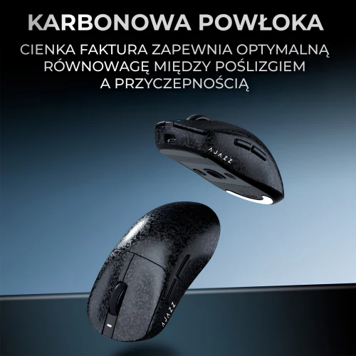 Mysz gamingowa Ajazz AJ199 Carbon Fiber Bezprzewodowa Czarna