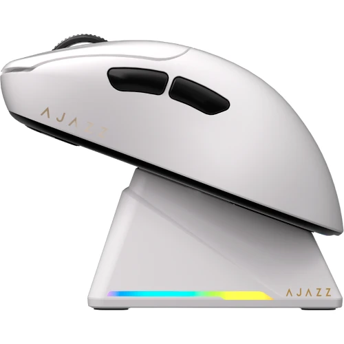 Mysz gamingowa bezprzewodowa Ajazz AJ179PRO -3 Mod-White-Pixart 3395-8K Charging Dock