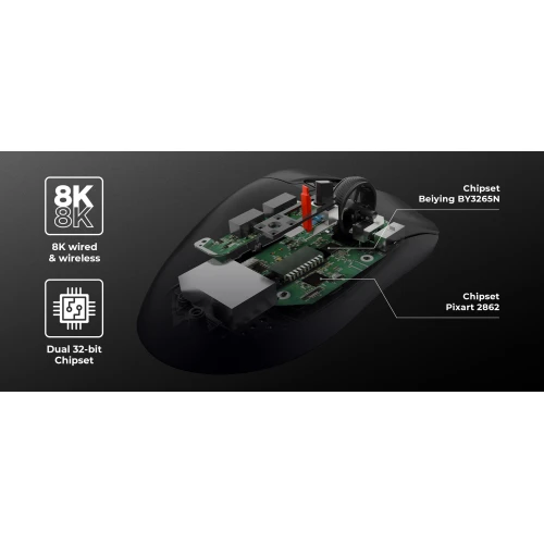 Mysz Genesis Zircon 880 Pro 8K Wireless Czarna