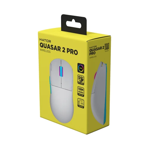 Mysz HATOR Quasar 2 PRO Wireless White/Cerulean