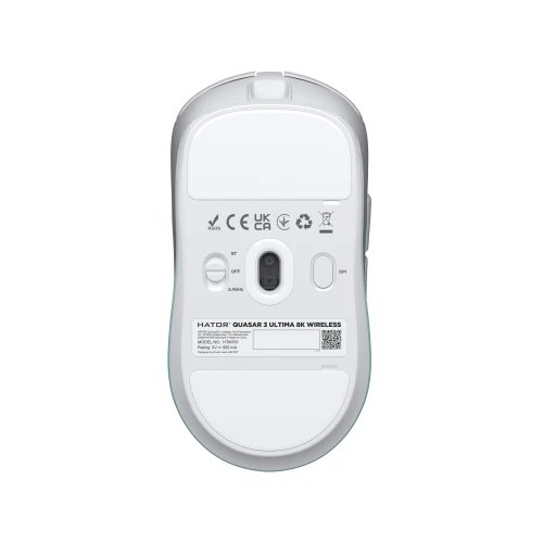 Mysz HATOR Quasar 3 ULTIMA 8K Wireless White Mint Gradient