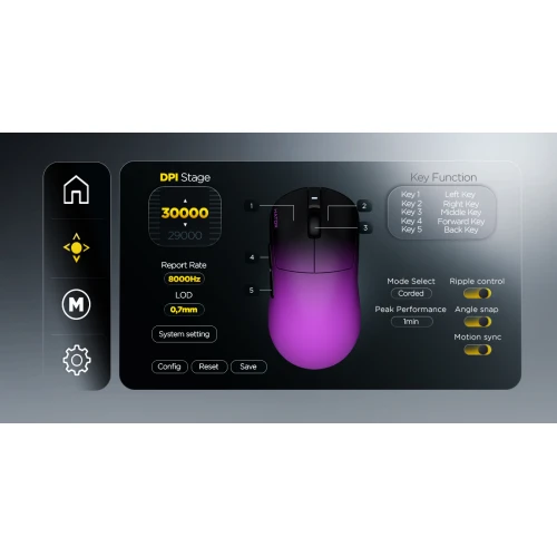 Mysz HATOR Quasar 3 ULTIMA 8K Wireless Black Edition