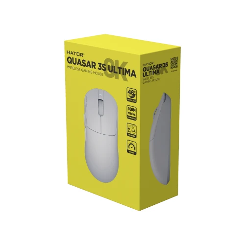 Mysz HATOR Quasar 3S ULTIMA 8K Wireless White