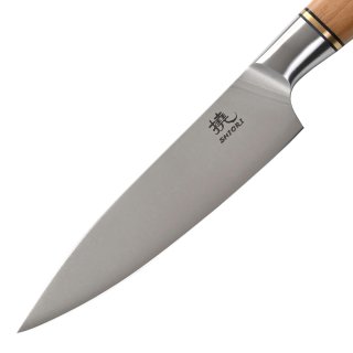 Nóż do krojenia małych i średnich produktów Shiori 撓 Shibuki Murō ze stali sandvik 14C28N