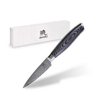 Nóż kuchenny ze stali damasceńskiej Shiori 撓 Kuro Shōto