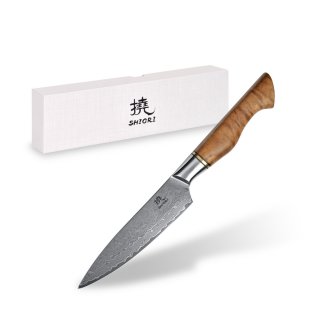 Nóż kuchenny ze stali damasceńskiej Shiori 撓 Murō by Jakub Suchta