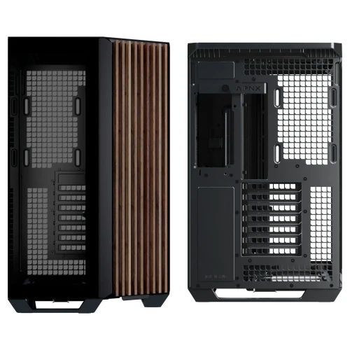 Obudowa APNX V1 Tempered Glass - Wood Black