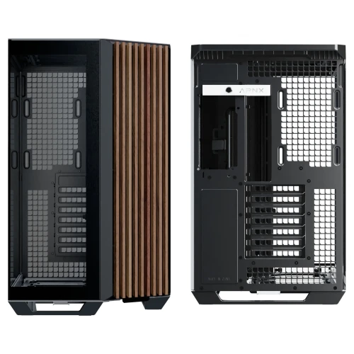 Obudowa APNX V1 Tempered Glass - Wood Black-White